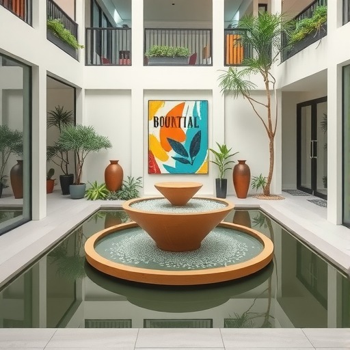 不落俗套的庭院设计 室内水景喷泉似乎不错